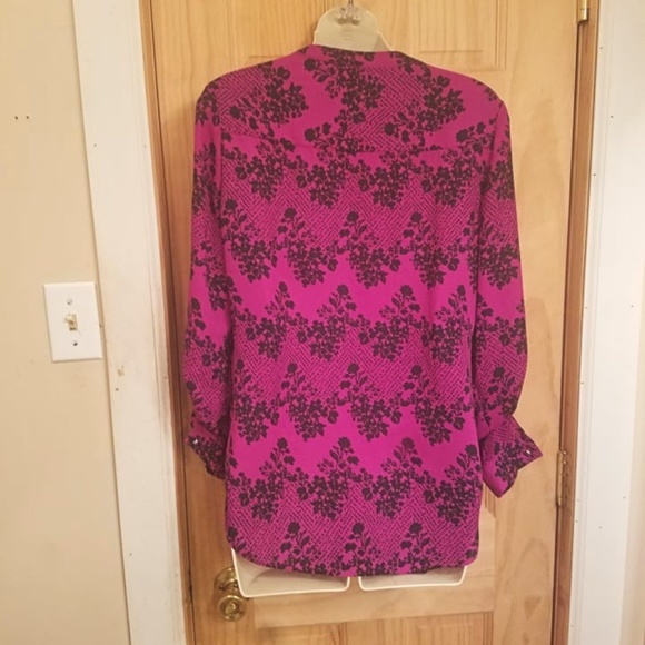 Purple & Black Floral Top - Picture 3 of 6